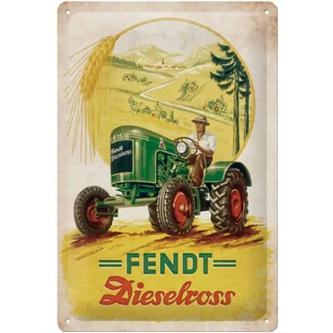Nostalgic Art Fendt Dieselross Dekoratives Schild & Tafel für drinnen Metall Mehrfarbig