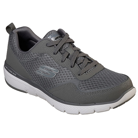 Skechers Flex Advantage 3.0 Sportschuh Männlich Anthrazit, Weiß