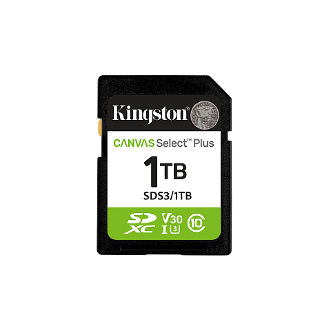 Kingston Technology 1TB SDXC Canvas Select Plus Gen3 150MB/s C10 UHS-I U3 V30