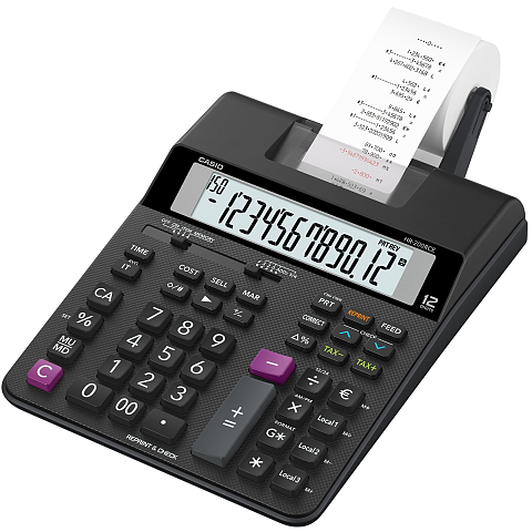 Casio HR-200RCE Taschenrechner Desktop Druckrechner Schwarz