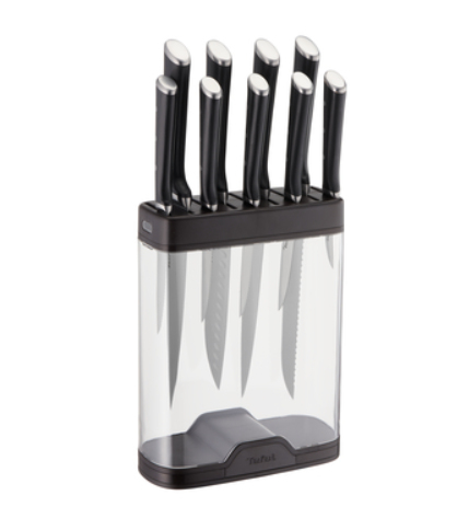 Tefal K2350204 Messerblock Schlitzmesserblock Schwarz, Transparent