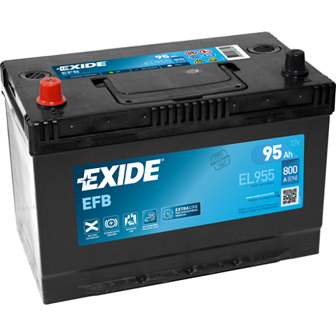 Exide EFB EL955 Fahrzeugbatterie EFB (Enhanced Flooded Battery) 95 Ah 12 V 800 A Auto