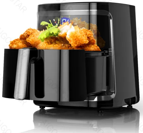 Aigostar 8433325205089 Fritteuse Einzelbild 7 l Eigenständig 1900 W Heißluftfritteuse Schwarz