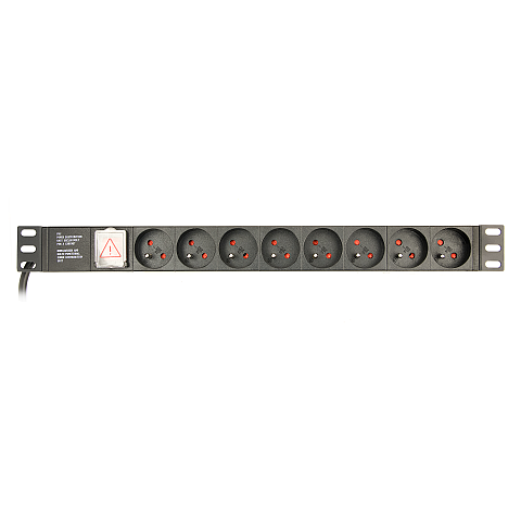 Gembird EG-PDU-014-FC14 Stromverteilereinheit (PDU) 8 AC-Ausgänge 1U Schwarz