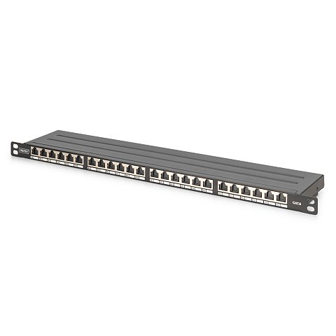 Digitus CAT 6, Klasse E High Density Patch Panel, geschirmt, schwarz