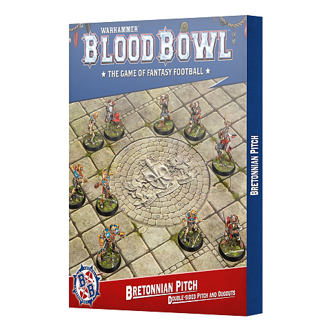 Games Workshop Bretonen-Team: Beidseitig bedrucktes Spielfeld und Reservebänke