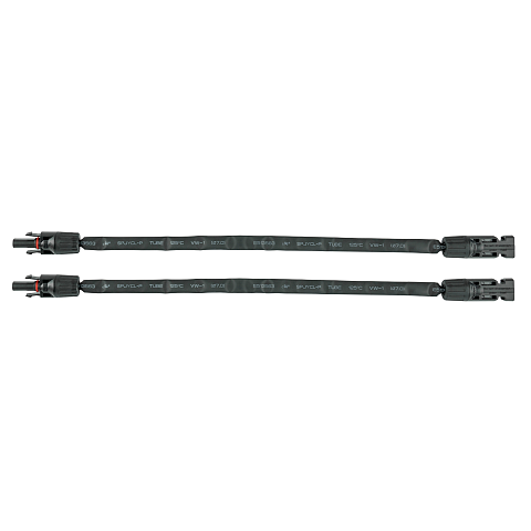 Kabelmeister Solar-Fensterdurchführung MC4 kompatibel, 2er Set, schwarz, flexible Länge: 30 cm