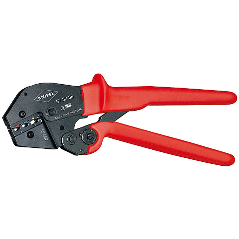 Knipex 97 52 06 Kabel-Crimper Crimpwerkzeug Schwarz, Rot