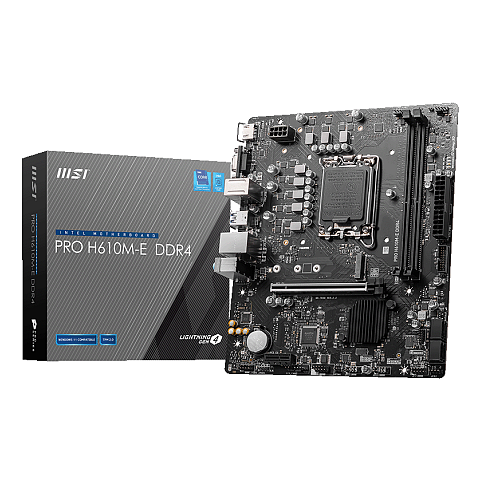 MSI PRO H610M-E DDR4 Motherboard Intel H610 LGA 1700 micro ATX