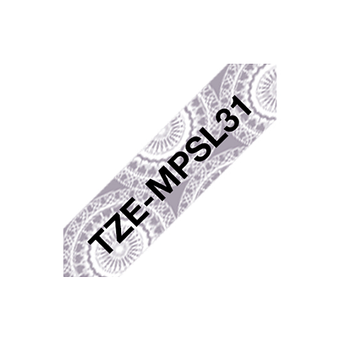 Brother TZE-MPSL31 Etiketten erstellendes Band schwarz auf silber