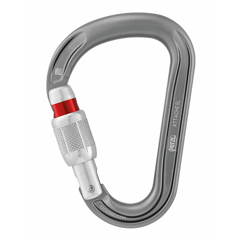 Petzl ATTACHE Verschlusskarabiner D-förmig Aluminium Grau 1 Stück(e)