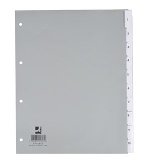 Q-CONNECT KF01853 Trennblatt Polypropylen (PP) Grau