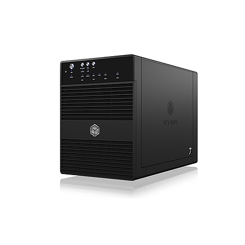 ICY BOX IB-3640SU3, Externes 4-fach SINGLE System für 3,5" SATA I/II/III Festplatten, USB 3.2 Gen 1 + eSATA, schwarz