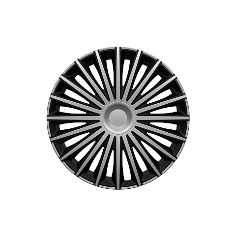 Górecki 2211253 Radkappe 33 cm (13") ABS, Metall Schwarz, Silber 4 Stück(e)