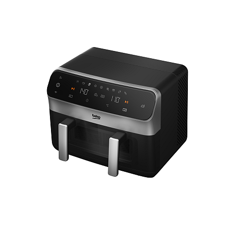 Beko FRL6488 Doppel 9,5 l Eigenständig 2400 W Heißluftfritteuse Schwarz