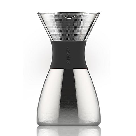 Asobu PourOver Kaltbrüh-Kaffeemaschine Schwarz, Silber