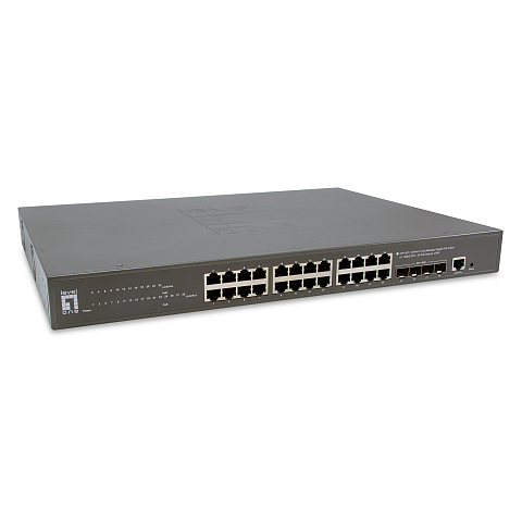 LevelOne GTP-2871 Netzwerk-Switch Managed L3 Gigabit Ethernet (10/100/1000) Power over Ethernet (PoE) Grau