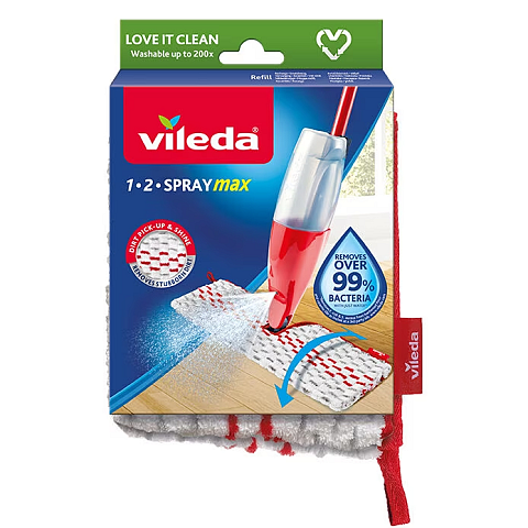 Vileda 164016 Mop-Zubehör Mopppad Rot, Weiß