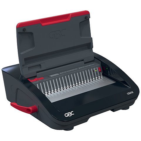 GBC CombBind CB25E Kamm-Bindegerät 390 Blätter Schwarz, Rot