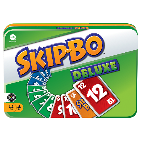 Games Mattel SKIP-BO Deluxe Metallbox, Kartenspiel, Familienspiel, Kinderspiel