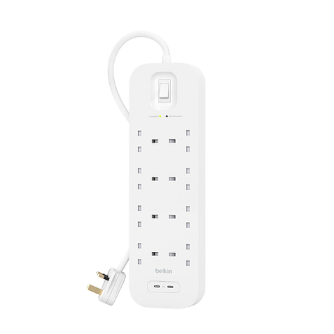 Belkin Connect Weiß 8 AC-Ausgänge 2 m