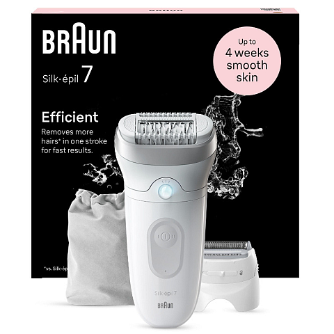 Braun Silk-épil 7 7-041 Grau, Weiß