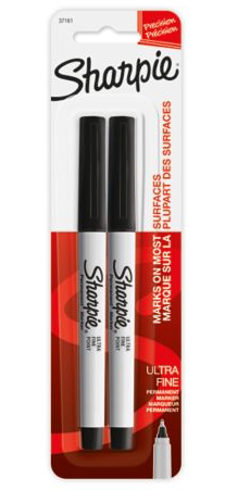 Sharpie 37161PP Permanent-Marker Feine Spitze Schwarz 2 Stück(e)