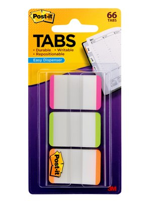 3M 686L-PGO Tab-Register Leerer Registerindex Grün, Orange, Pink, Weiß