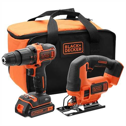 Black & Decker BCK22S1S-QW Bohrmaschine 1400 RPM Schwarz, Orange