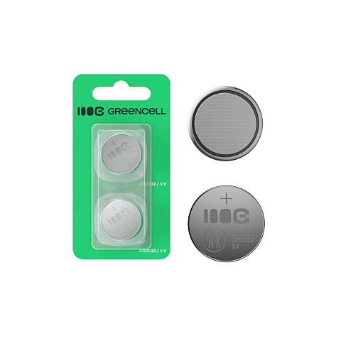 Green Cell Greencell Blister 2x lithium battery CR2032 3V 220mAh button for key, watch, remote, scale Einwegbatterie Lithium/Alkali