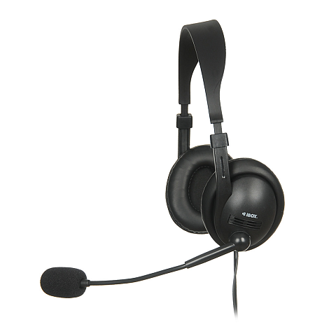 iBox W1MV Kopfhörer Kabelgebunden Kopfband Büro/Callcenter Schwarz