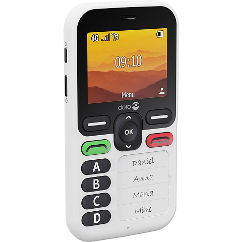 Doro Leva X10 6,1 cm (2.4") 117 g Schwarz, Weiß Seniorentelefon