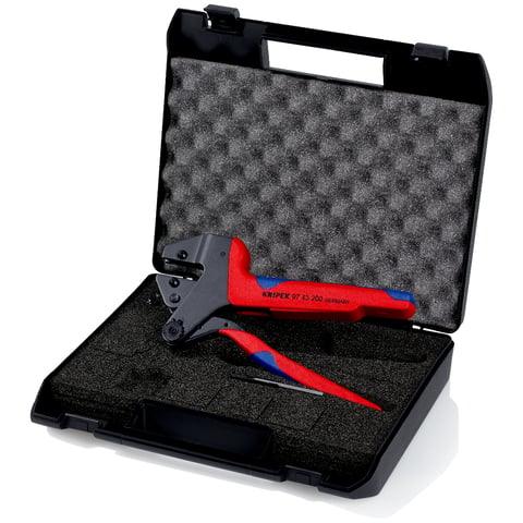 Knipex 97 43 200 Kabel-Crimper Crimpwerkzeug Blau, Rot