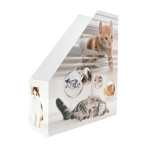HERMA Stehsammler Katzen A4 Gelb Zeitschriftenständer