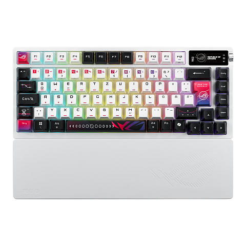 ASUS ROG Azoth X Tastatur Gaming USB + RF Wireless + Bluetooth QWERTZ Weiß