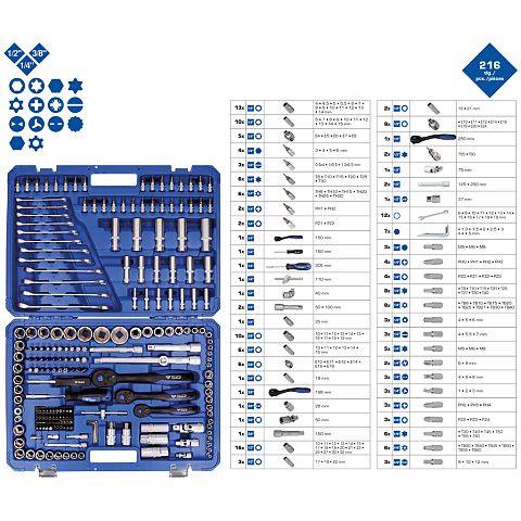 Brilliant Tools BT023216 Steckdosen/Steckdosen-Set Steckschlüssel-Satz