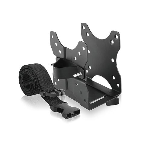 ICY BOX IB-MSA102-VM, Zubehör für Monitorständer mit VESA 75x75 und 100x100, Halterung für MiniPC/Mediaplayer/Mac mini®, Stahl