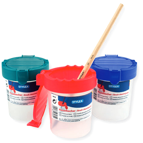 Stylex 28960 Malerei-Wasserbehälter Blau, Grün, Rot, Durchscheinend
