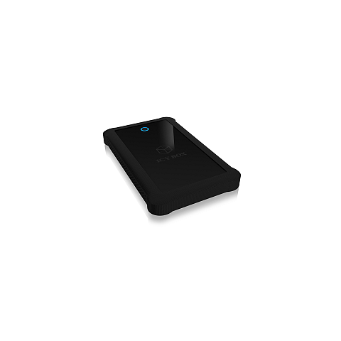 ICY BOX IB-233U3-B; Ext. Gehäuse für 2,5" SATA III (6 Gbit/s) HDD/SSD, USB 3.2 Gen 1 UASP Host, Silikon Schutzhülle