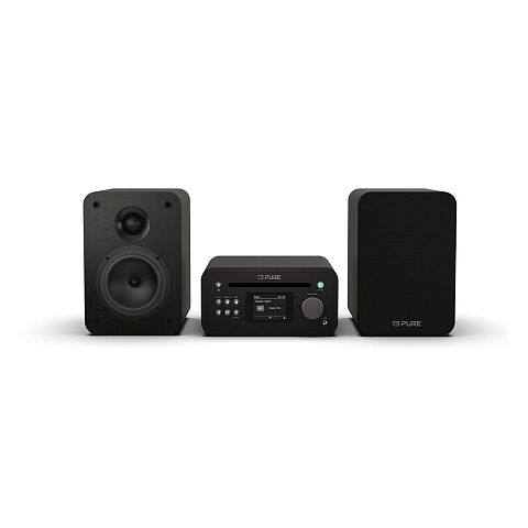 Pure Classic Stereo Mini Heim-Audio-Mikrosystem 20 W Schwarz