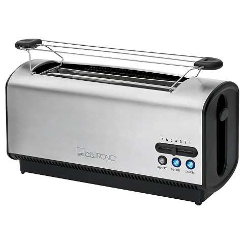 Clatronic TA 3687 7 4 Scheibe(n) 1200 W Schwarz, Edelstahl
