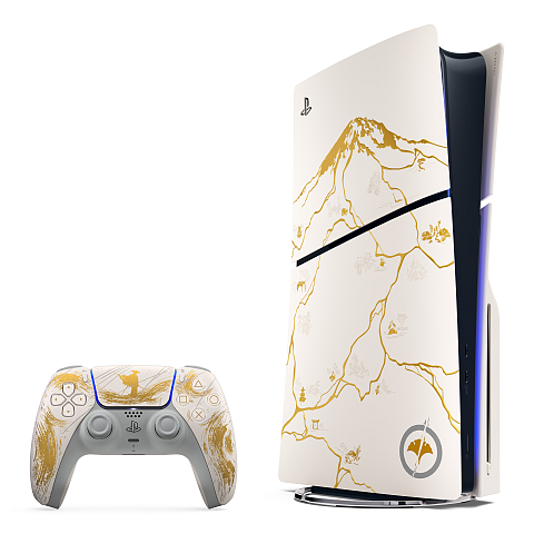 Sony PlayStation 5 - Ghost of Yotei Gold Limited Edition 1 TB WLAN Schwarz, Weiß