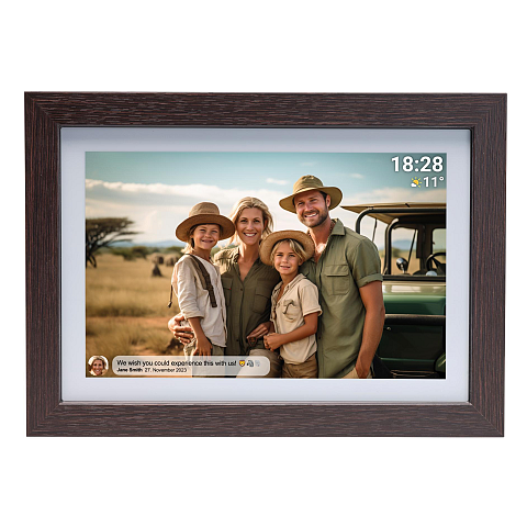 Denver PFF-1042DWMK2 Digitaler Bilderrahmen Holz 25,6 cm (10.1") Touchscreen WLAN
