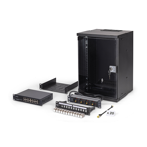 Digitus Netzwerk-Set SOHO Pro, 254 mm (10") - 9HE, 315 x 300 mm (B x T)