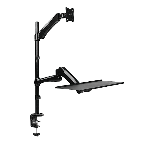 LogiLink BP0030 Flachbildschirm-Tischhalterung 68,6 cm (27") Tisch/Bank Schwarz