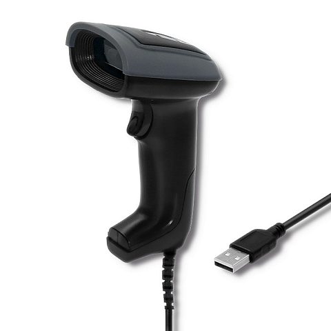 Qoltec 50863 Barcodeleser Tragbares Barcodelesegerät 1D/2D LED Schwarz