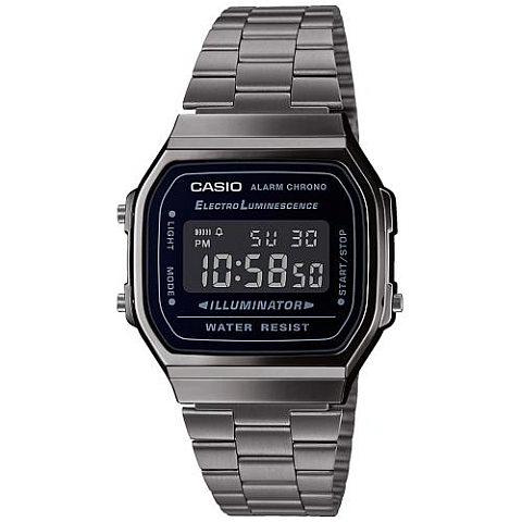 Casio A168WEGG-1BEF Uhr Armbanduhr Männlich Quarz Grau