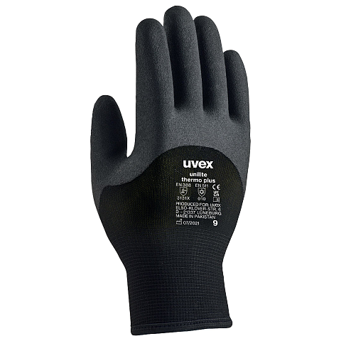 Uvex unilite thermo plus Schwarz, Grau Acryl, Elastan, Wolle, Polyamid 1 Stück(e)