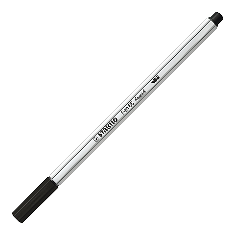STABILO Pen 68 brush Filzstift Medium Schwarz 1 Stück(e)