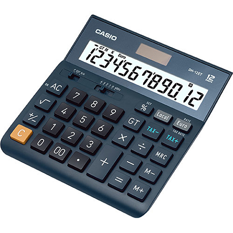 Casio DH-12ET Taschenrechner Desktop Einfacher Taschenrechner Schwarz